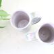 Set of 2 stoneware mugs, artisanal pottery, 1980