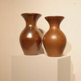 Important iridescent stoneware vase