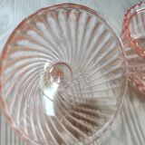 Pink glass candy box