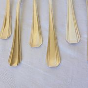 6 Christofle Art Deco style silver-plated metal forks 2106256