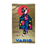 Affiche ancienne serigraphiée par Jungbluth pour Varig  - Japon -