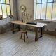 Table de ferme travail pin 1950 220cm