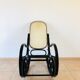 Rocking-chair vintage en bois courbé et cannage 1960