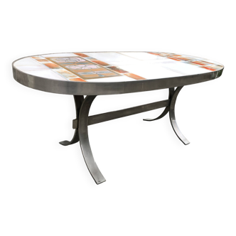 Table basse céramique par Jean Gregorieff