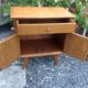 Bedside table feet compass in varnished chene / vintage 50s-60s