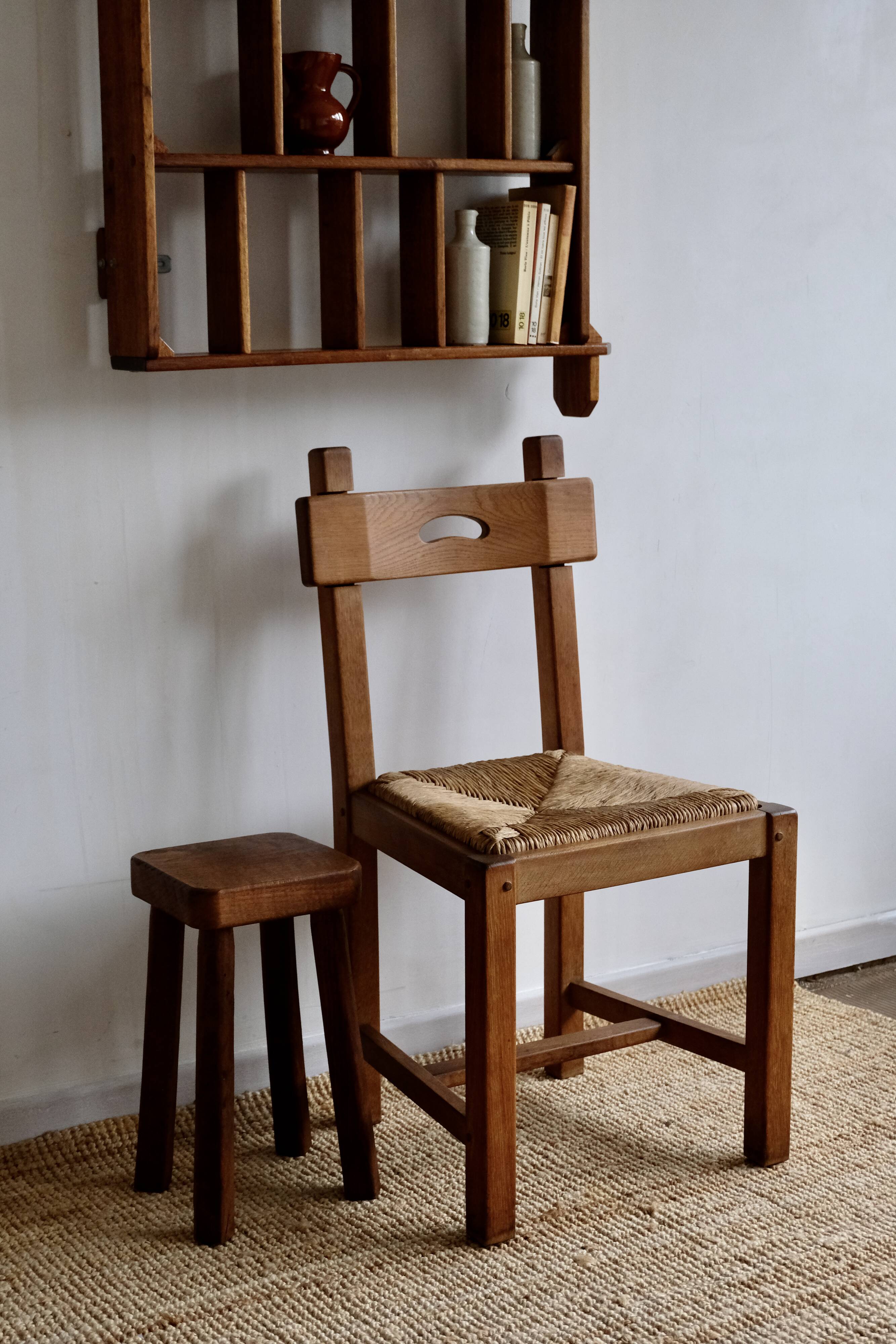 Wooden corner shelves