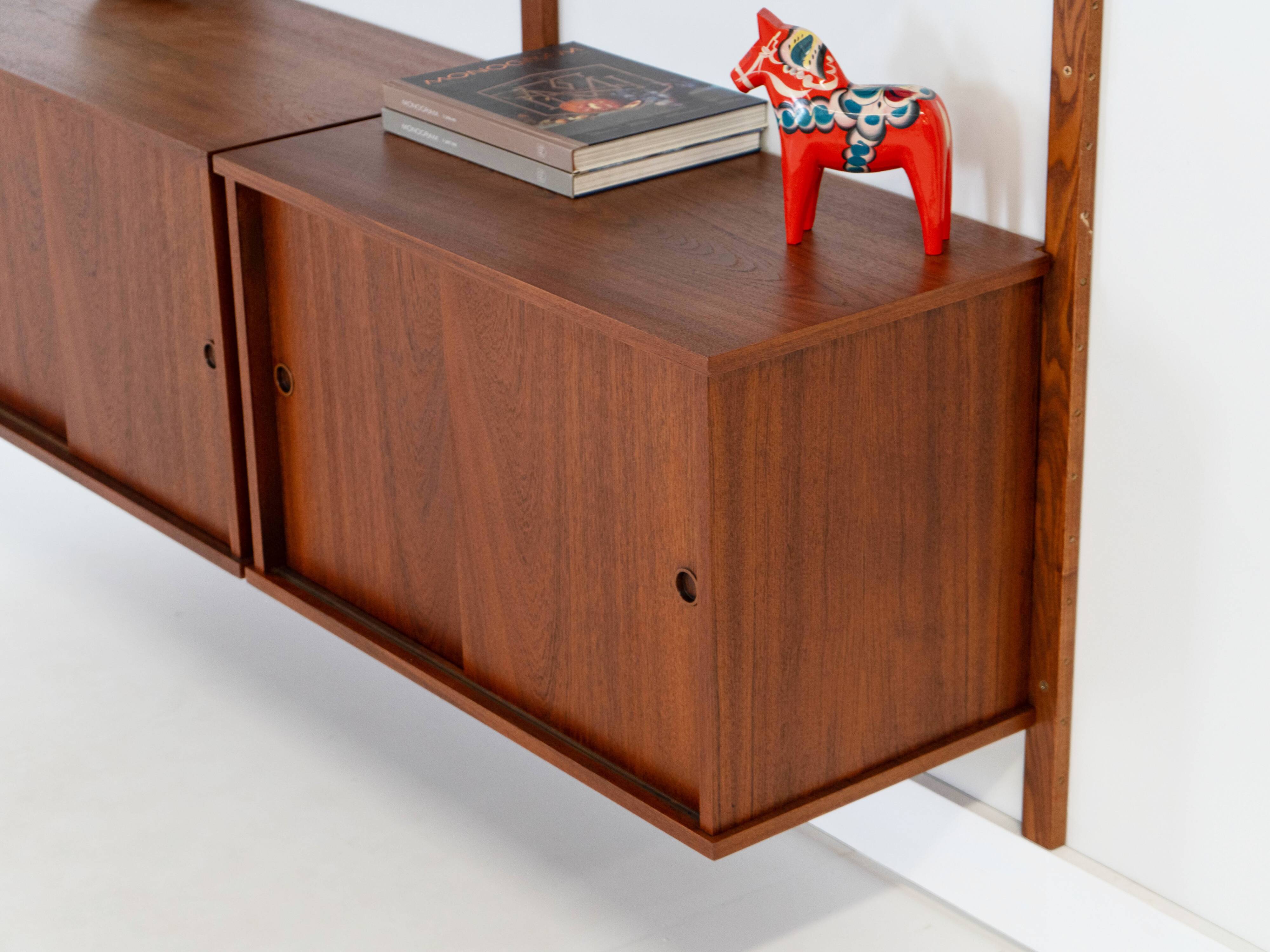 Teak modular shelving unit, Danish design, 1960s, made in Denmark