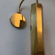 Pair of vintage adjustable wall lights, solid brass, France 1970