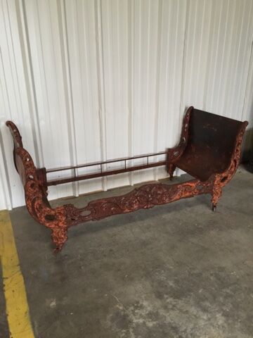 Old cast-iron bed