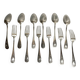 Tableware, six-piece silver-plated cutlery set by SFAM from the early 20th century.