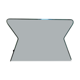 Designer curved glass console