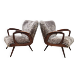 Set Scandinavian vintage design wingback chairs