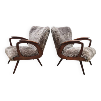 2 fauteuils à oreilles danois vintage
