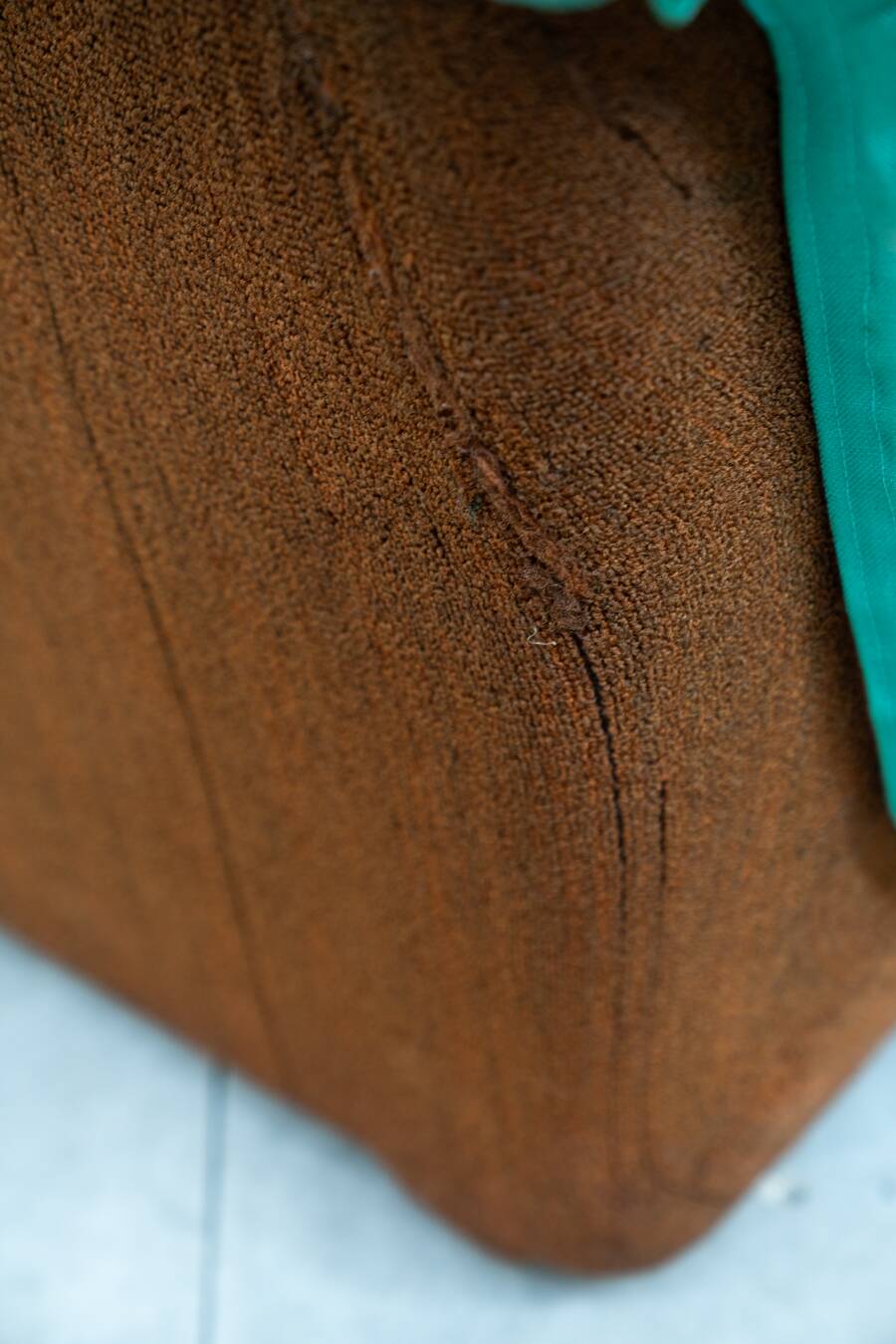 Set of two Lev & Lev armchairs in fabric, removable covers, with fiberglass structure, year