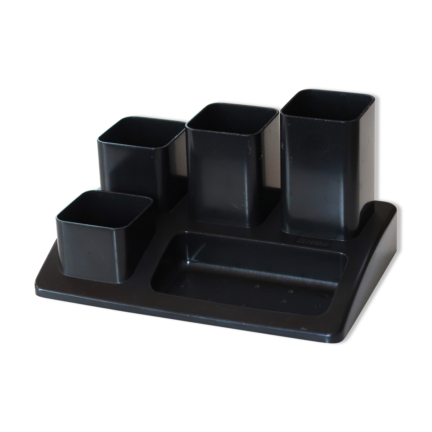Rotho black pencil pot, 80s