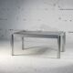International Furniture. Steel coffee table and smoked glass. Circa 1970