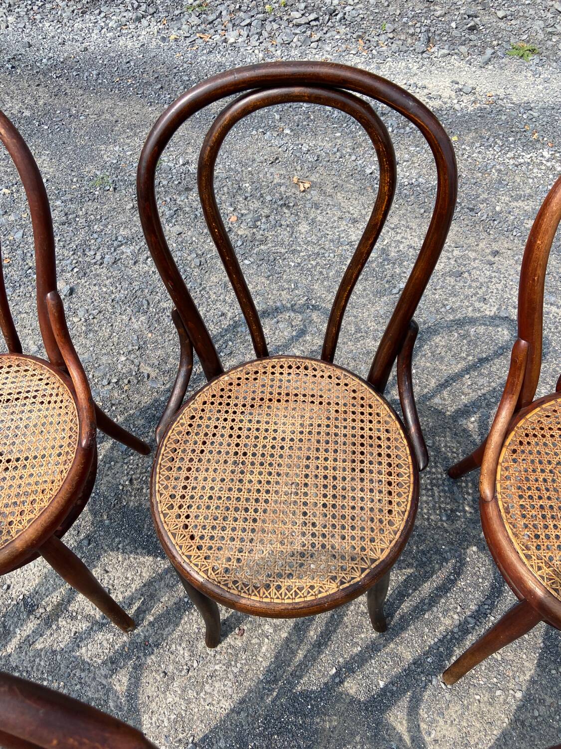 Set of 7 Thonet bistro chairs