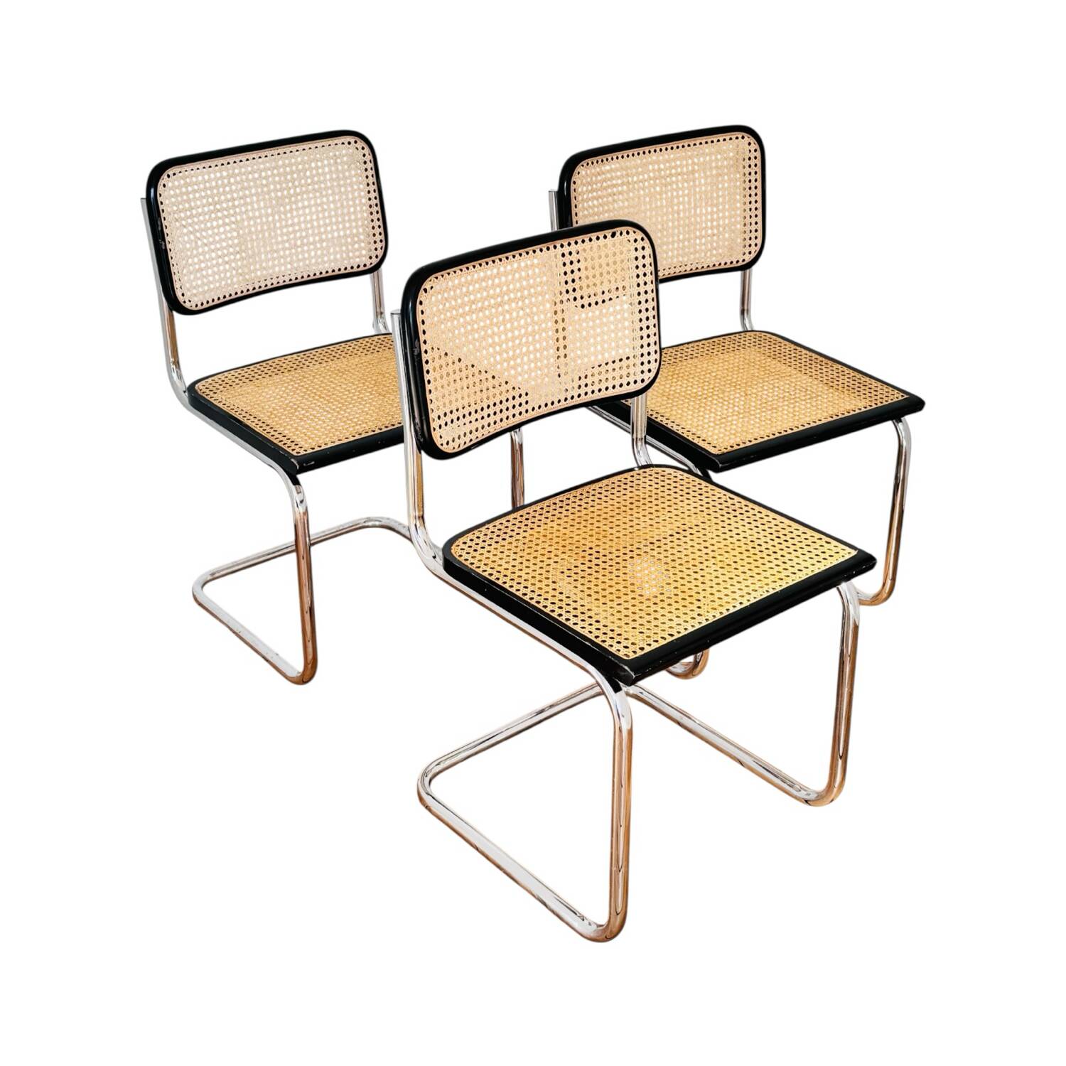 3 chaises Cesca Marcel Breuer B32
