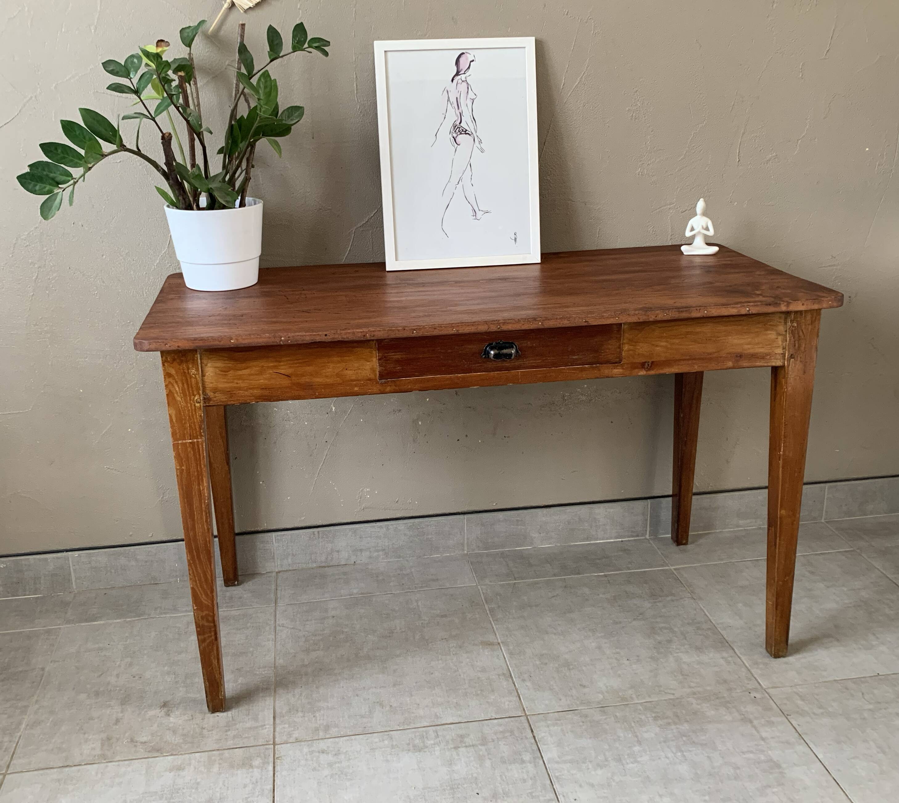 Vintage oak desk / table from the 1950s