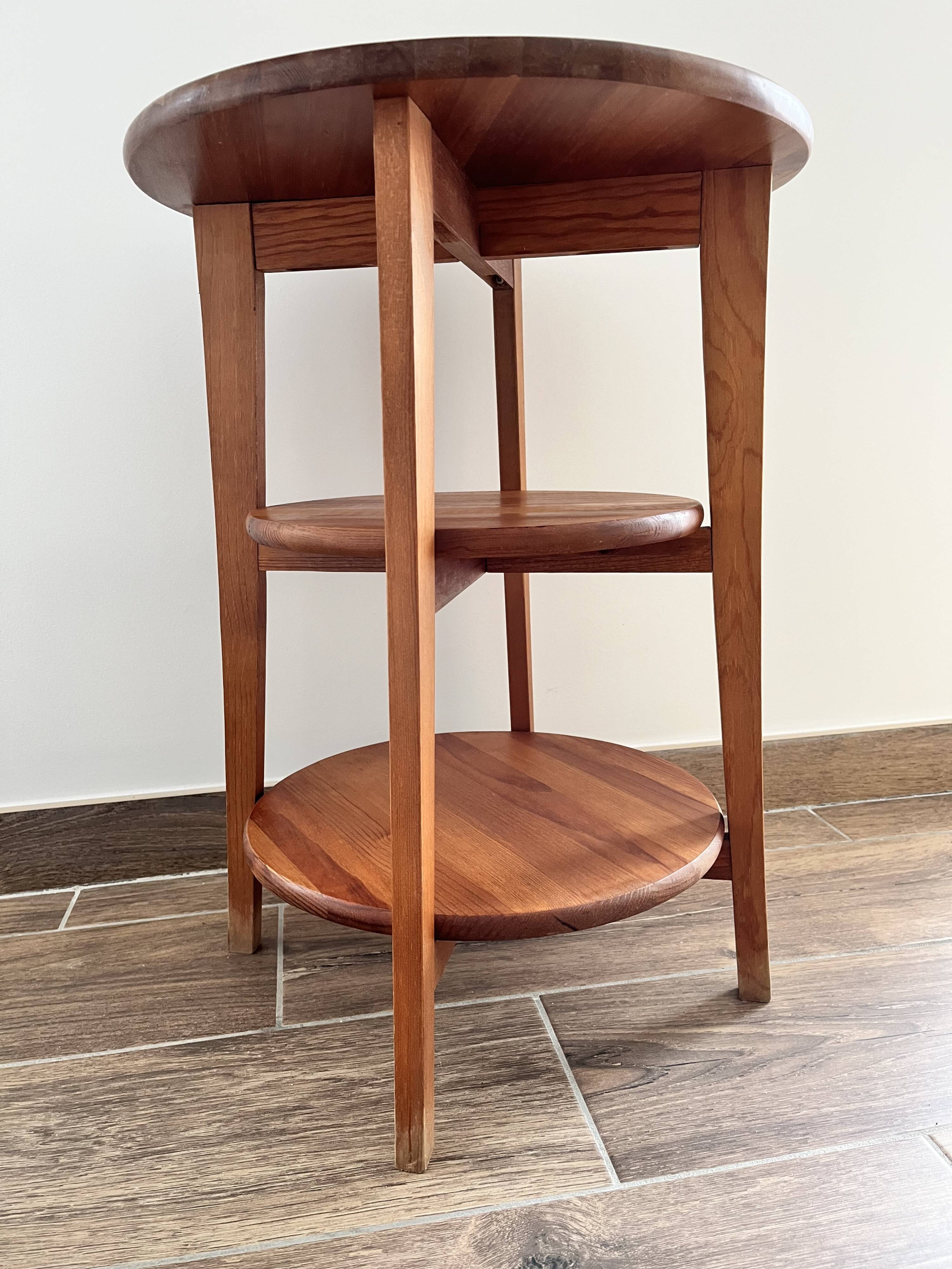 Table d'appoint vintage IKEA Olsvik en pin massif (Années 2000)