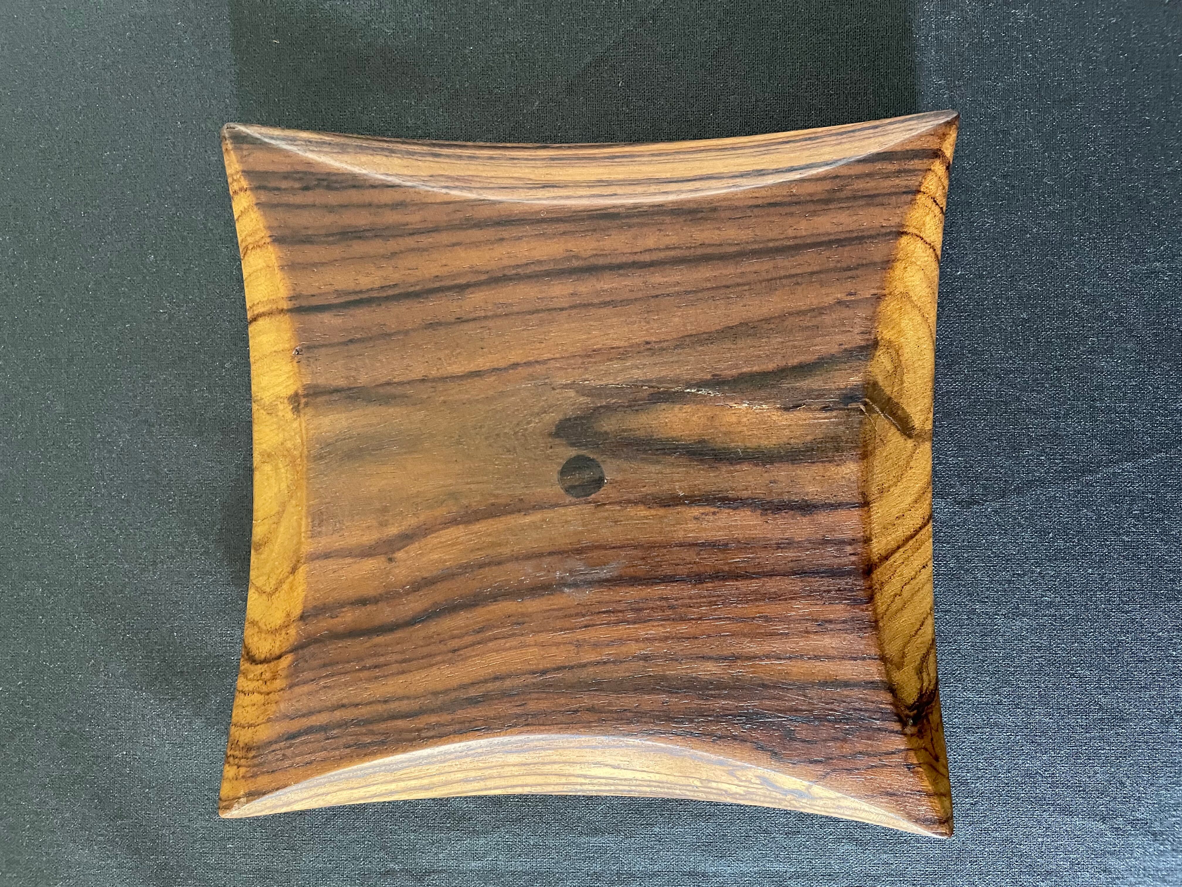 Turned wooden pocket tray