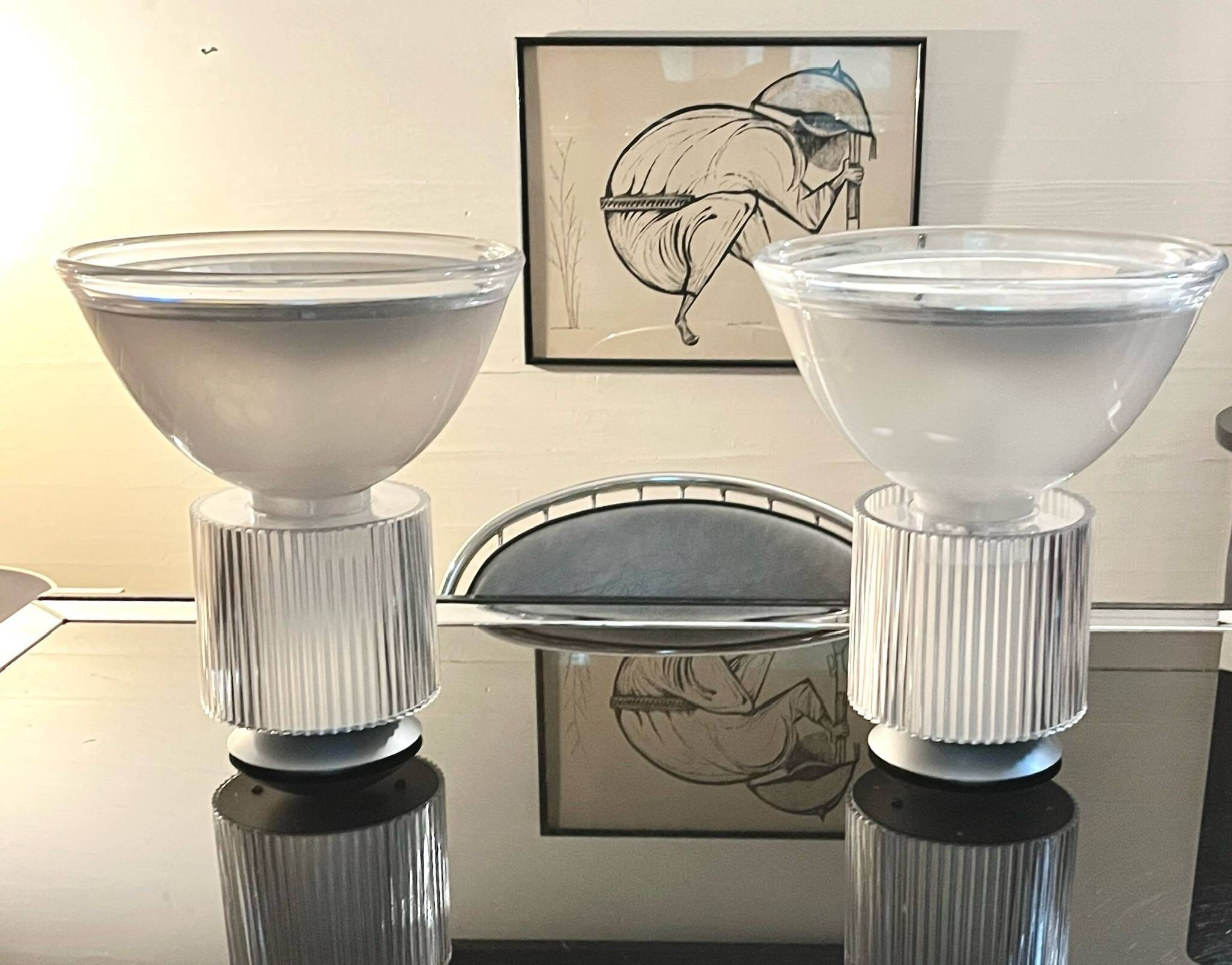Iguzzini by Massimo Vignelli, table lamp, lucite metal, Italy 1980