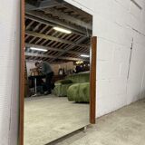 vintage mirror with wood accent