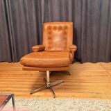 Armchair with footstool, By Ring Mebelfabrikk, Norway, 1960s