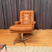 Armchair with footstool, By Ring Mebelfabrikk, Norway, 1960s