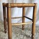 Straw stool in solid oak - mid. 20th century