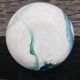 Vase, milky white with blue and green, glass, Germany, 1970s
