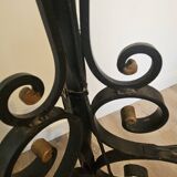 Lampadaire tripode en fer forgé Art Déco