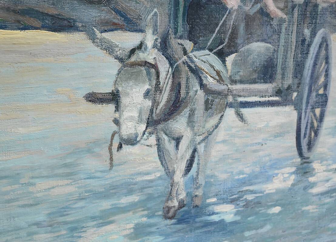 Large Painting “Les Goémoniers”, by A. Le Guen – 1969