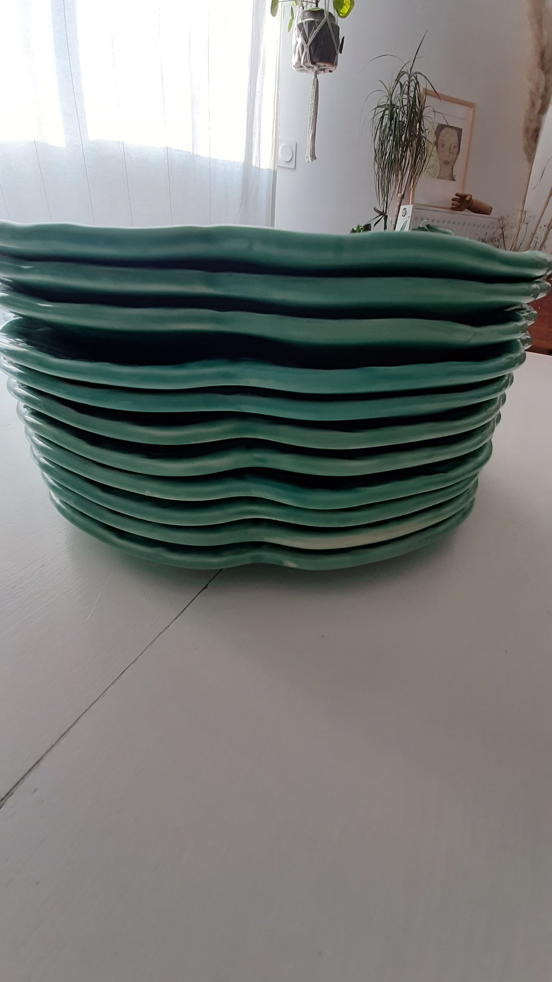 Lot of Oyster Plates Gien