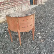 Antique Louis XVI style commode with marble top.