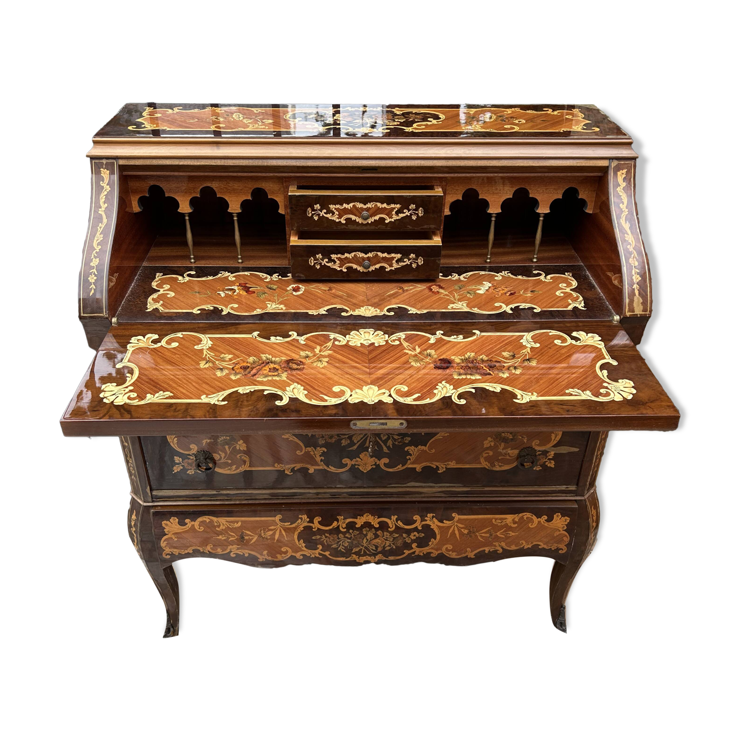 Marquetry desk from the 90s