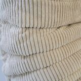 Ensemble de canapés Togo en velours côtelé beige, modèle dessiné par Michel Ducaroy 1973