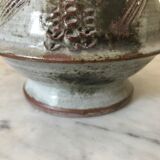 Signed ceramic flower-picker vase