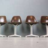 Charles & Ray Eames Set of 4 "La Fonda" Chairs for Herman Miller, 1960
