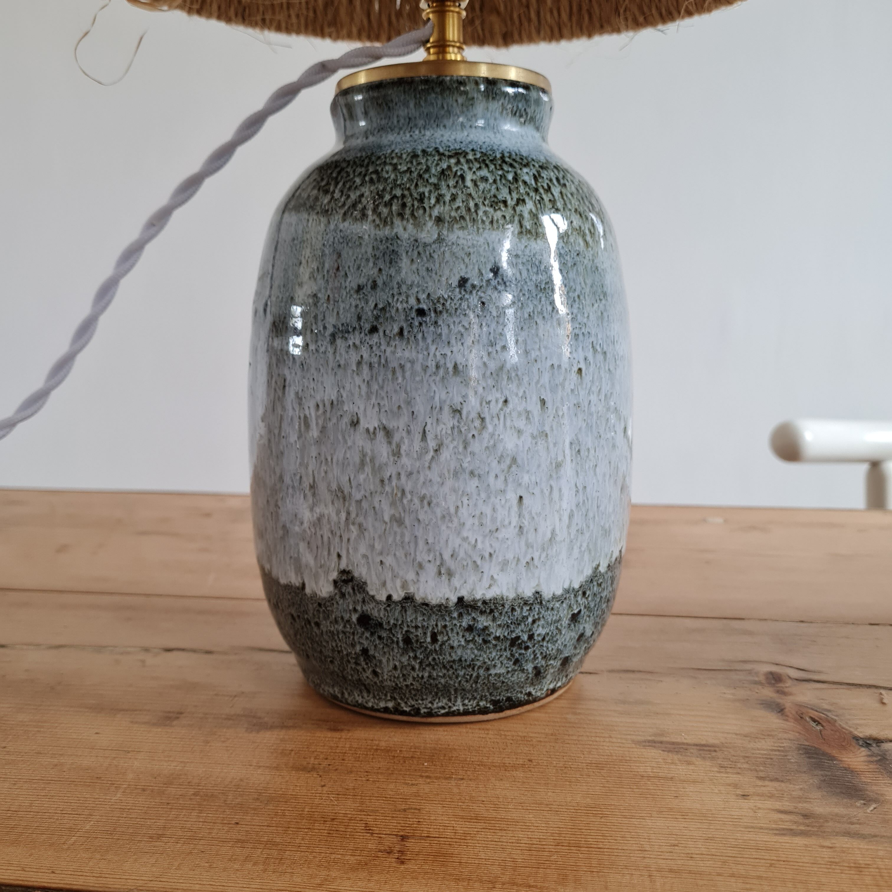 Artisanal stoneware lamp 1960