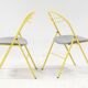 Pair of “plichaise” chairs, Souvignet edition, 1980