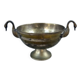 Swan Ice Bucket Brass French Vintage Footed Barware