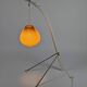 Small adjustable floor lamp, Rhodoid lampshade, 1950