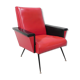 Vintage skai armchair with armrests