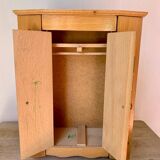 Vintage painted wooden doll cabinet