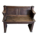 Small 19th century church chest bench in solid oak
