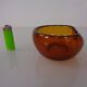 Amber Sommerso Murano Glass Ashtray, Italy, 1960s