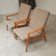 Pair of grey armchairs by Jiri Jiroutek for Intérier Praha
