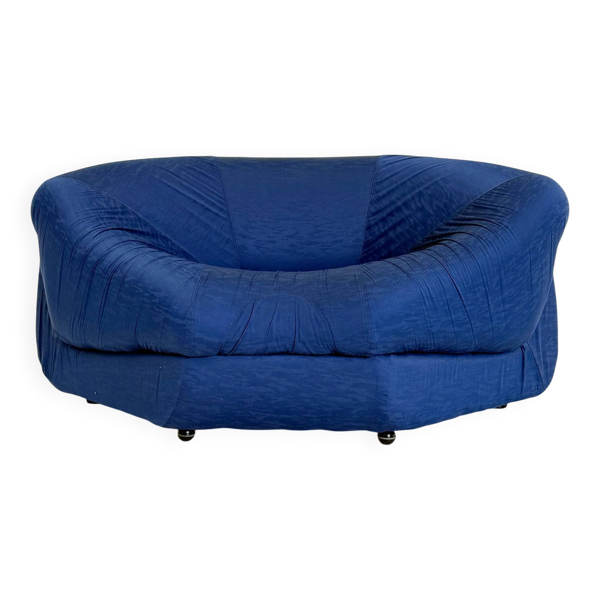 Fauteuil d'angle bleu Space Age