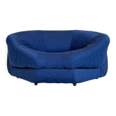 Fauteuil d'angle bleu Space Age